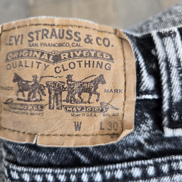 Men's Levi Strauss 550 Jeans Vintage Black Tab Acid Wash Distressed 30x30 - Picture 5 of 15